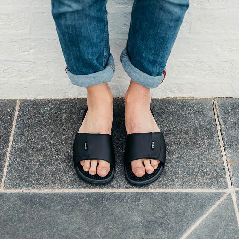 Мужские сандалии Revs с массажными стельками, амортизирующей подошвой и ортопедической поддержкой, черные
Мужские сандалии Revs с массажными стельками, амортизирующей подошвой и ортопедической поддержкой, черные