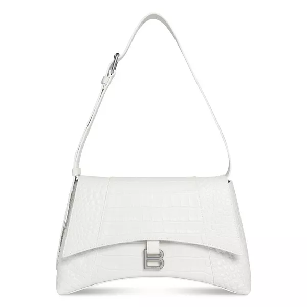 Мини-Сумка через плечо Downtown с тиснением под крокодила Balenciaga, белый
Мини-Сумка через плечо Downtown с тиснением под крокодила Balenciaga, белый