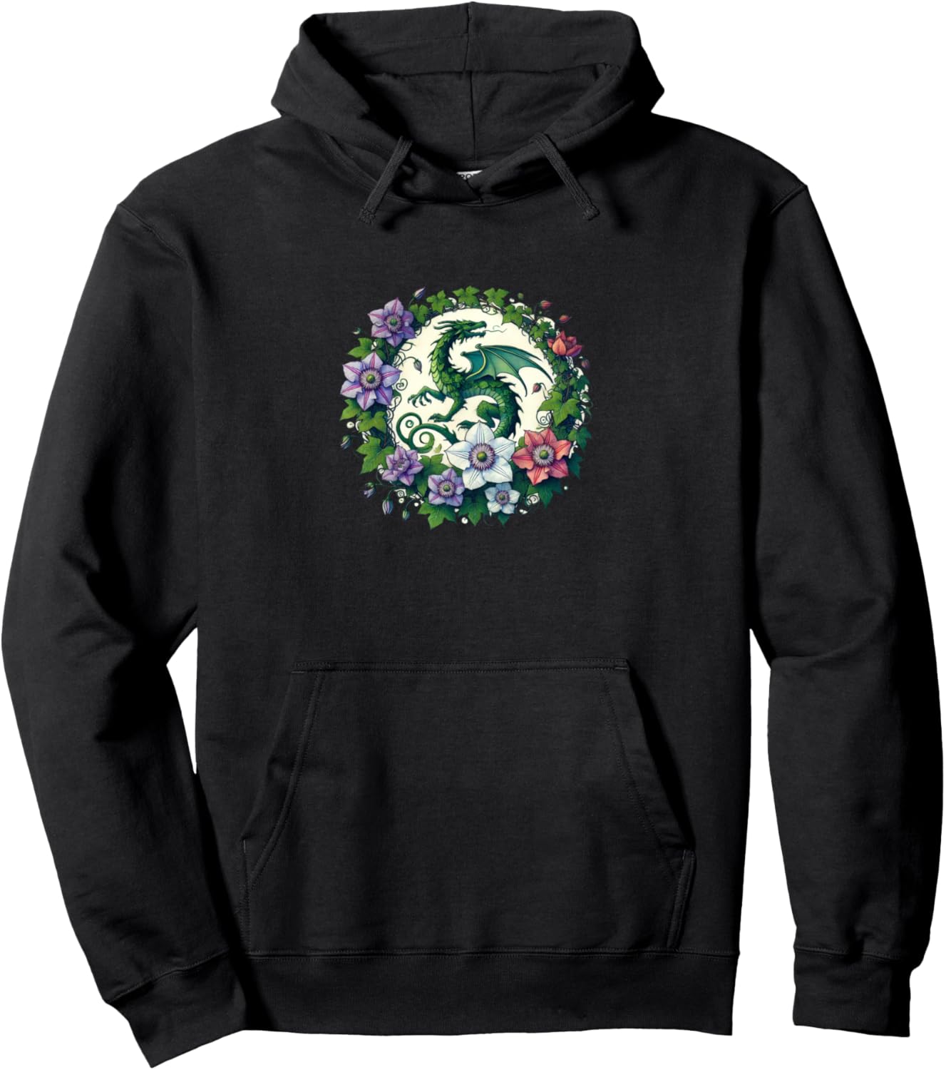 Худи с изображением дракона и клематиса Retro Dragons Love Snugg, черный
Худи с изображением дракона и клематиса Retro Dragons Love Snugg, черный
