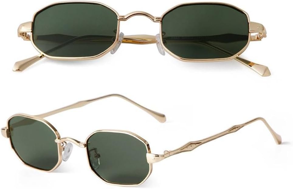 Прямоугольные маленькие солнцезащитные очки для женщин и мужчин в стиле ретро, винтаж, с металлической оправой, стимпанк, защита от ультрафиолета UV400, многоугольные MTZJH, C3 Gold G15
Прямоугольные маленькие солнцезащитные очки для женщин и мужчин в стиле ретро, винтаж, с металлической оправой, стимпанк, защита от ультрафиолета UV400, многоугольные MTZJH, C3 Gold G15