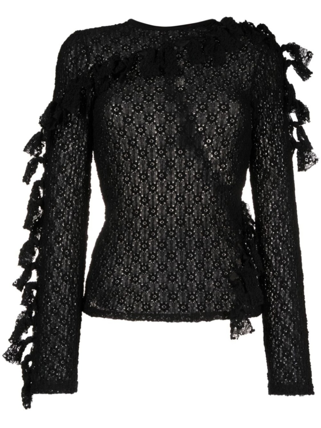 Eckhaus Latta полупрозрачный топ, черный
Eckhaus Latta полупрозрачный топ, черный