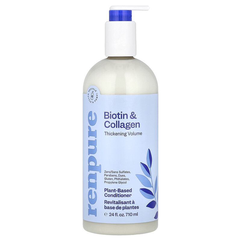 Renpure, Кондиционер на растительной основе, биотин и коллаген, 710 мл (24 жидк. унц.)
Renpure, Кондиционер на растительной основе, биотин и коллаген, 710 мл (24 жидк. унц.)