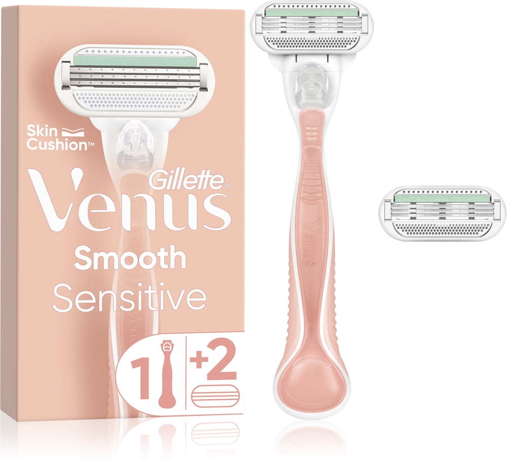 Бритва Venus Sensitive Smooth + 2 сменные головки Gillette
Бритва Venus Sensitive Smooth + 2 сменные головки Gillette
