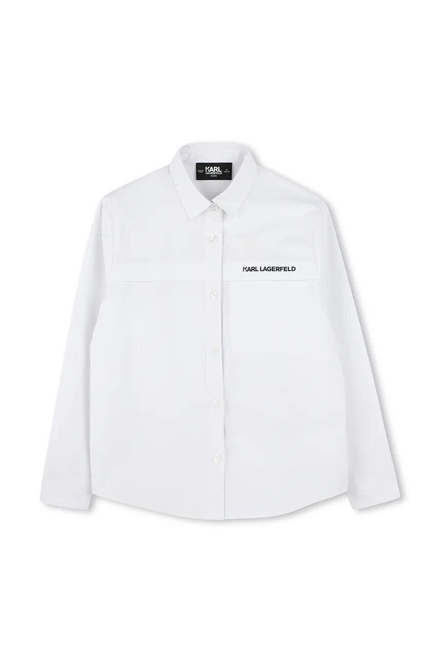 Детская хлопковая рубашка Karl Lagerfeld, белый
Детская хлопковая рубашка Karl Lagerfeld, белый