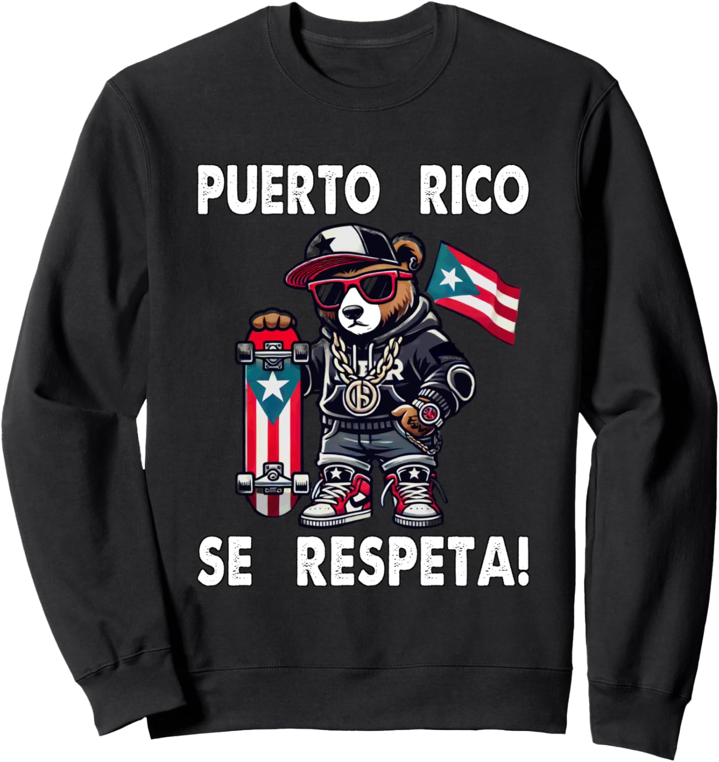Толстовка с флагом Пуэрто-Рико Se Respeta Urban Skater Bear Boricua PR Puerto Rico Se Respeta Collection, More Here, черный
Толстовка с флагом Пуэрто-Рико Se Respeta Urban Skater Bear Boricua PR Puerto Rico Se Respeta Collection, More Here, черный