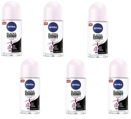 Шариковый антиперспирант, набор x6 NIVEA Black White
Шариковый антиперспирант, набор x6 NIVEA Black White