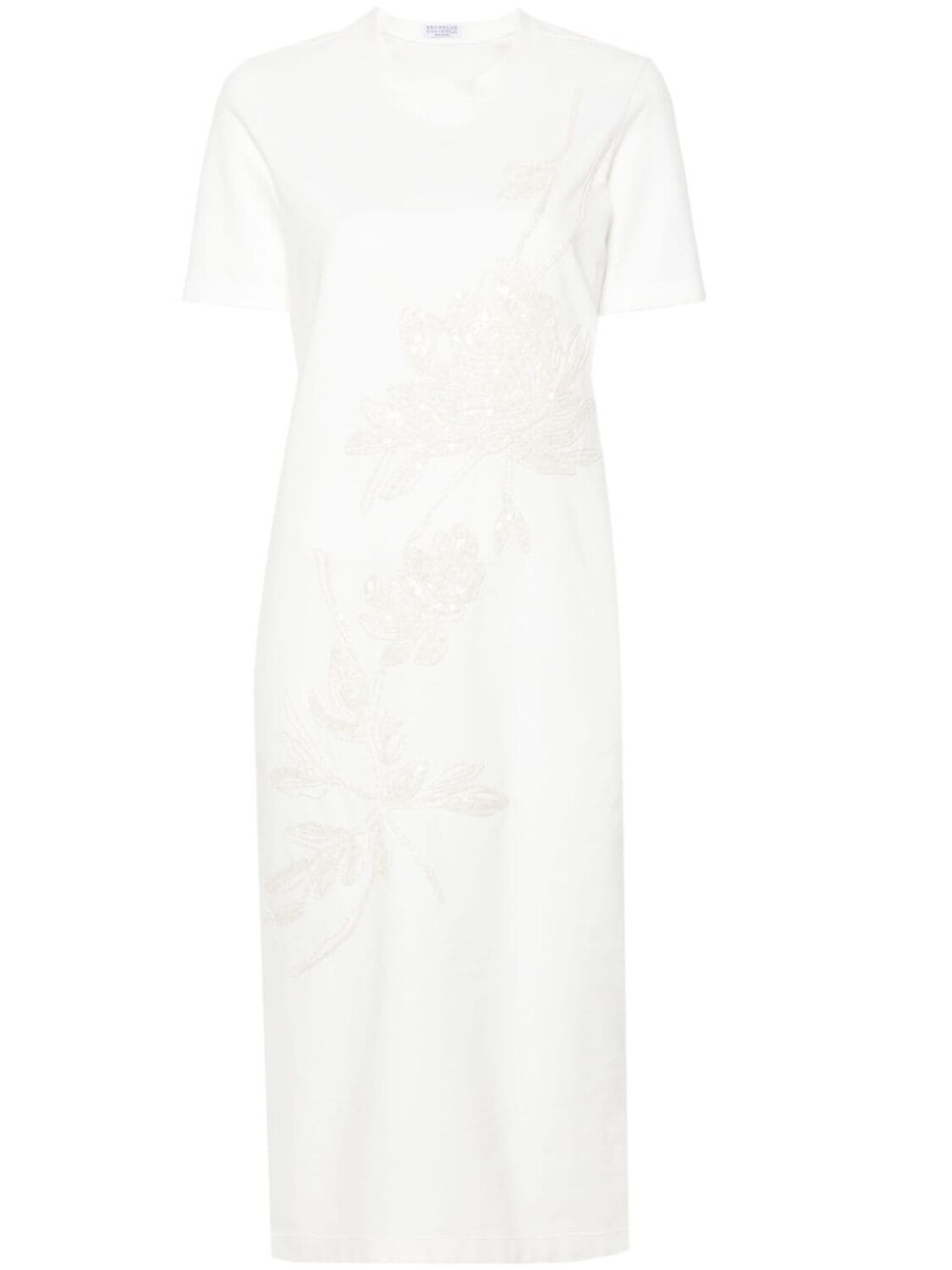 Brunello Cucinelli платье миди с пайетками, белый
Brunello Cucinelli платье миди с пайетками, белый