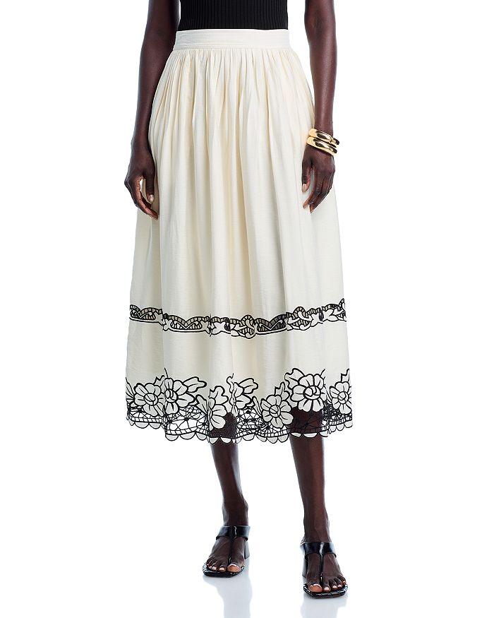 Вышитая юбка миди Elie Tahari, слоновая кость/кремовый
Вышитая юбка миди Elie Tahari, слоновая кость/кремовый