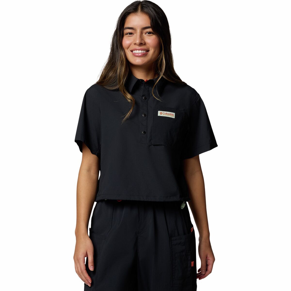 Короткая пляжная рубашка Cove из ткани Columbia, черный
Короткая пляжная рубашка Cove из ткани Columbia, черный