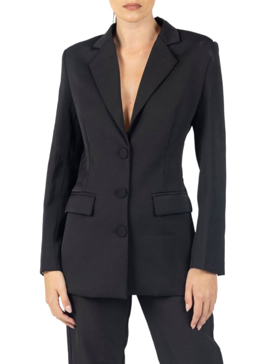 Блейзер с открытой спиной и декором AKALIA, черный
Блейзер с открытой спиной и декором AKALIA, черный