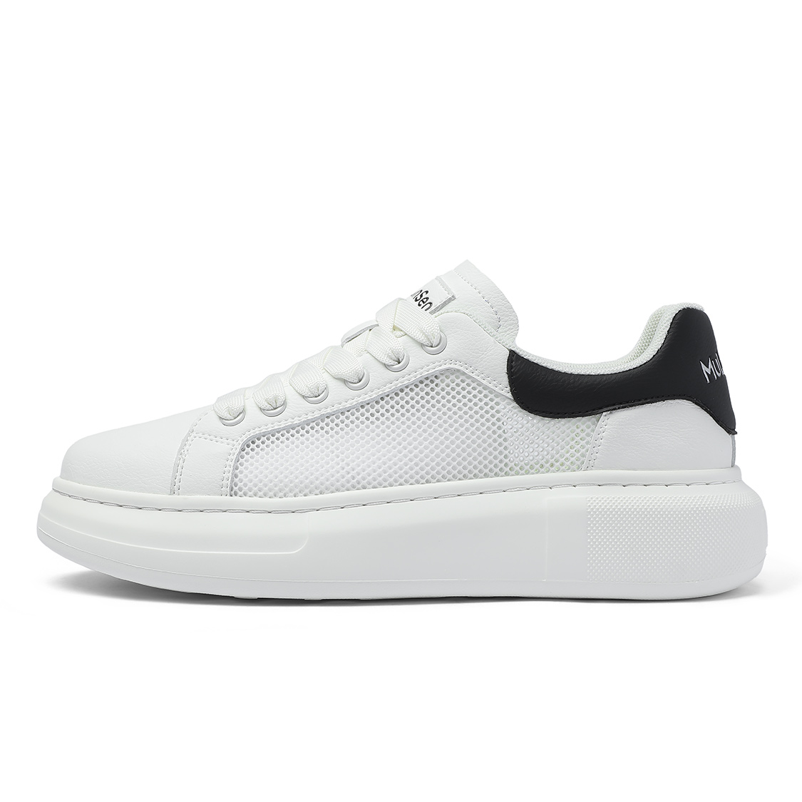 Mulinsen Низкие скейтерские кроссовки мужские бело-черные, цвет White Black
Mulinsen Низкие скейтерские кроссовки мужские бело-черные, цвет White Black