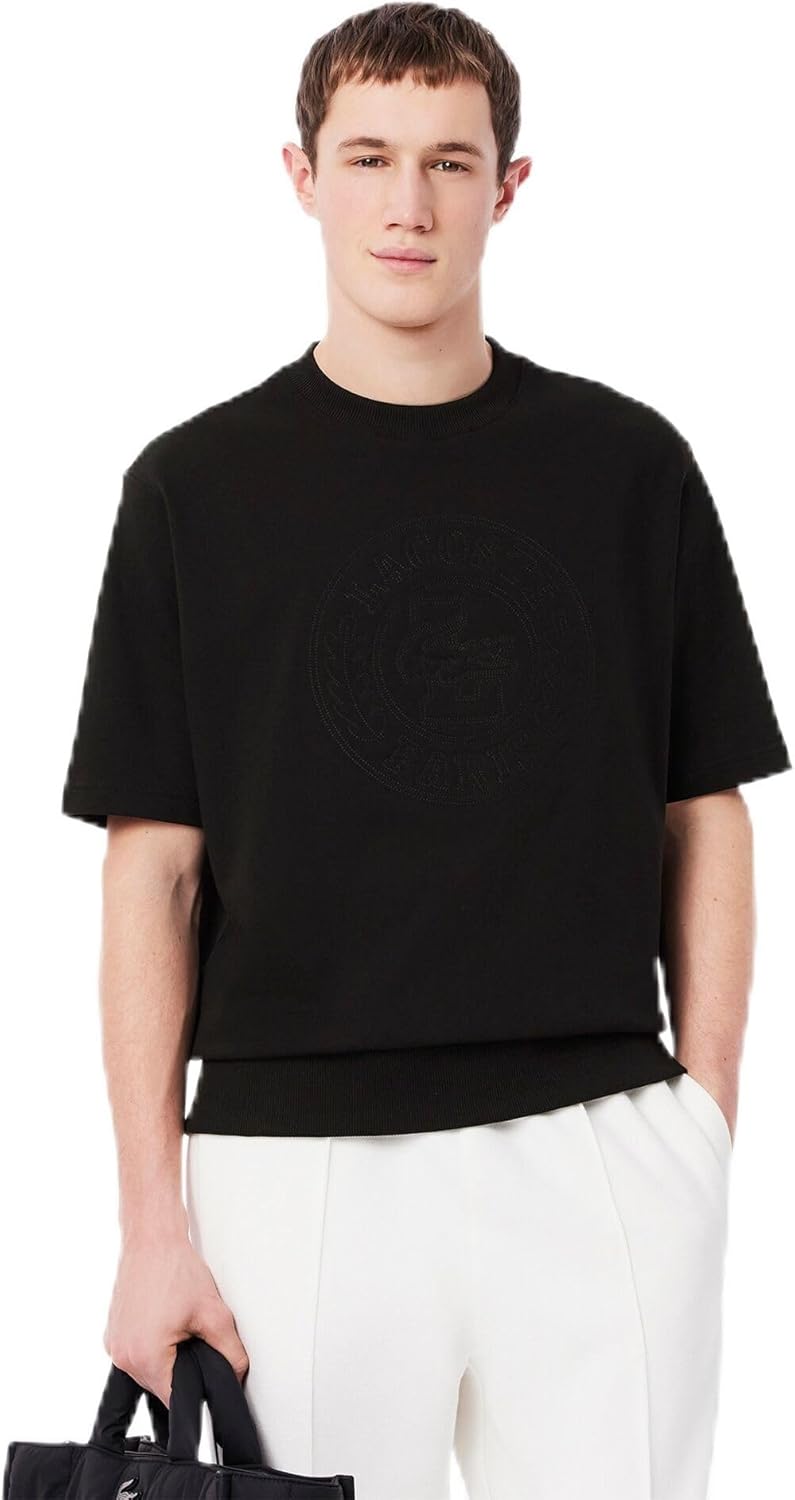 Мужская толстовка с коротким рукавом LACOSTE с однотонной строчкой, черный
Мужская толстовка с коротким рукавом LACOSTE с однотонной строчкой, черный