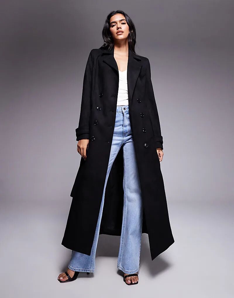 Длинное пальто Bardot из искусственной замши черного цвета
Длинное пальто Bardot из искусственной замши черного цвета