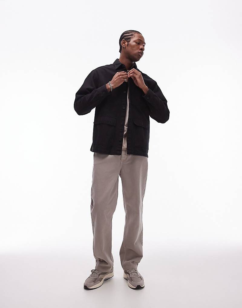 Topman – черная рубашка с длинными рукавами
Topman – черная рубашка с длинными рукавами