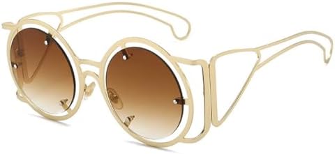 Женские круглые солнцезащитные очки в стиле стимпанк 2026 года, панк, металлическая оправа, женские солнцезащитные очки, унисекс очки с защитой от УФ-излучения UV400 MTZJH, Gold-brown
Женские круглые солнцезащитные очки в стиле стимпанк 2026 года, панк, металлическая оправа, женские солнцезащитные очки, унисекс очки с защитой от УФ-излучения UV400 MTZJH, Gold-brown