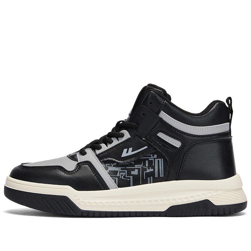 WARRIOR Износостойкие противоскользящие высокие кроссовки для скейтбординга, мужские, серо-черные
WARRIOR Износостойкие противоскользящие высокие кроссовки для скейтбординга, мужские, серо-черные