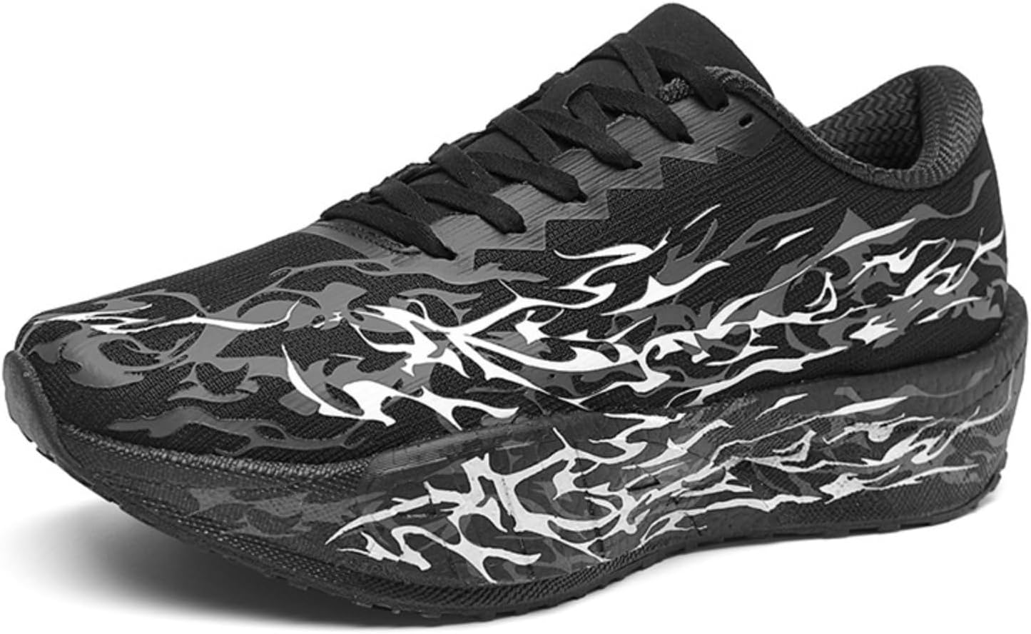 Мужские кроссовки для бега по дороге с сетчатой дышащей верхней частью, рисунком огня, шнуровкой, легкие, с нескользящей мягкой толстой подошвой для прогулок, тренировок, джоггинга и занятий спортом Netehadi, черный
Мужские кроссовки для бега по дороге с сетчатой дышащей верхней частью, рисунком огня, шнуровкой, легкие, с нескользящей мягкой толстой подошвой для прогулок, тренировок, джоггинга и занятий спортом Netehadi, черный