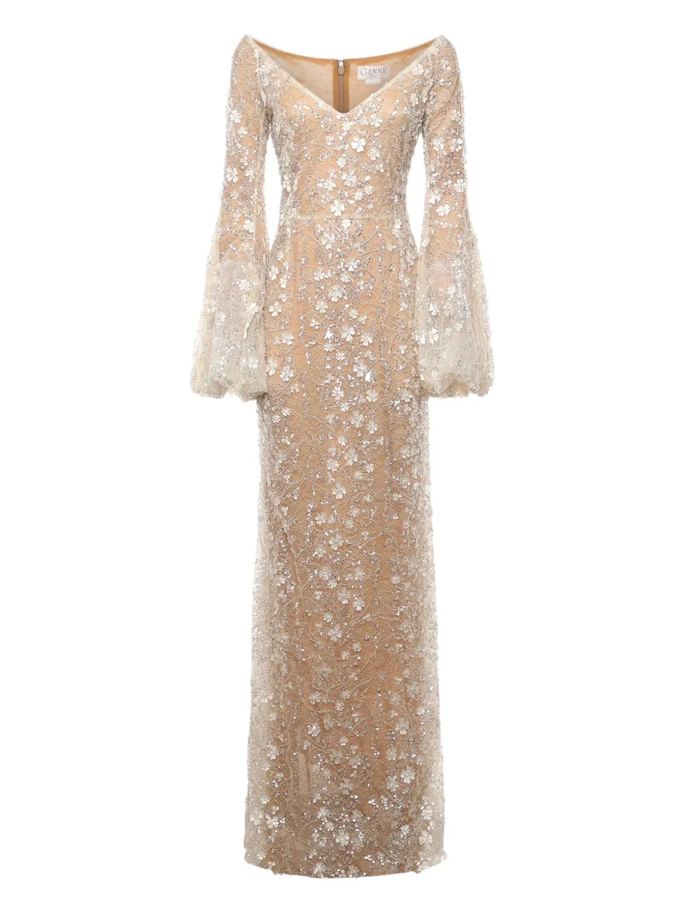 Макси-платье с цветочным декором Genny, нейтральный
Макси-платье с цветочным декором Genny, нейтральный