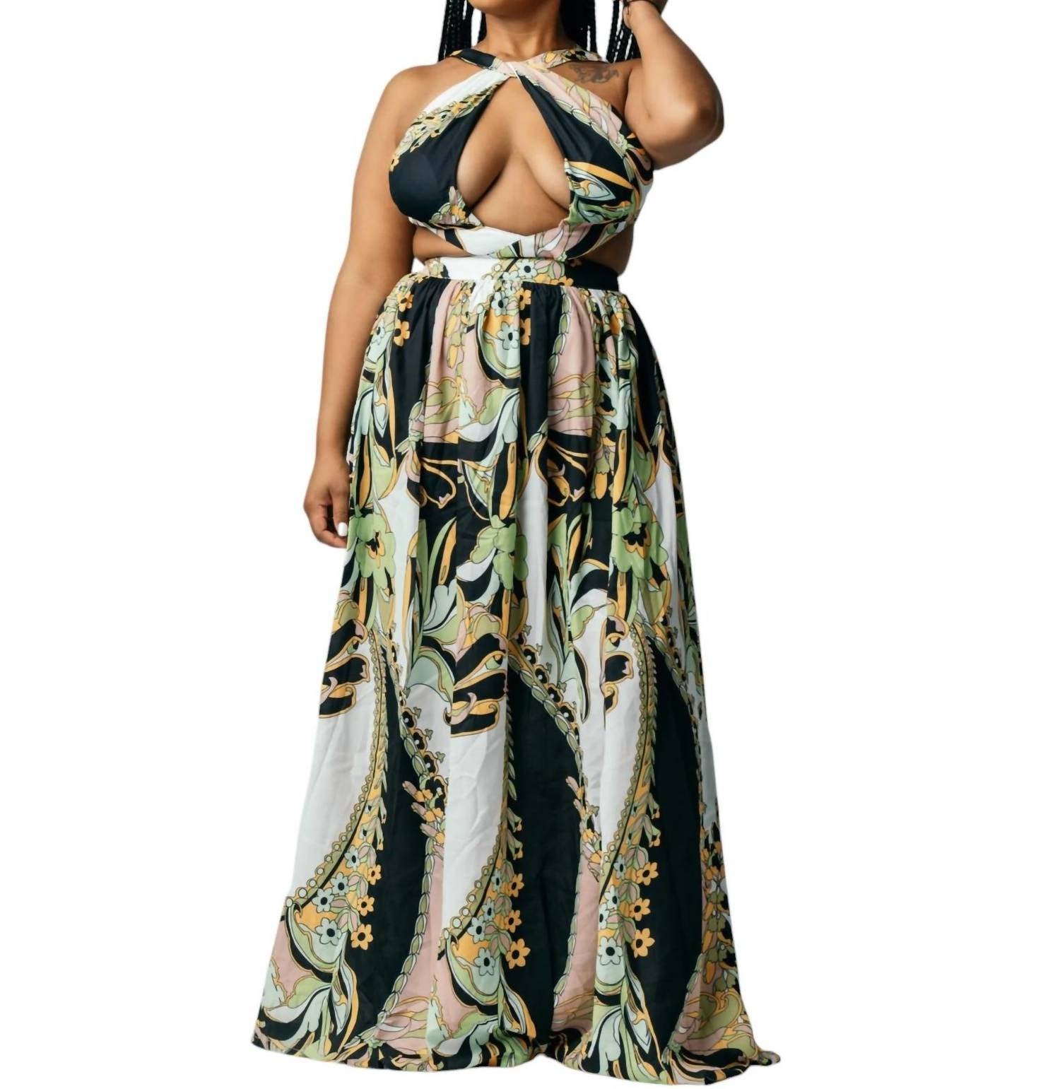 Платье макси без рукавов в зеленом цвете Multi BLITHELA
Платье макси без рукавов в зеленом цвете Multi BLITHELA