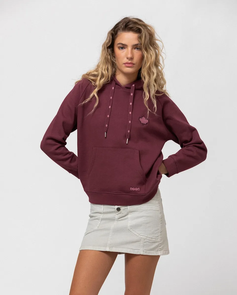 Женская толстовка с капюшоном и логотипом Noon, бордовый
Женская толстовка с капюшоном и логотипом Noon, бордовый