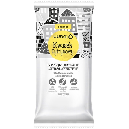 Салфетки для чистки LUBA Comfort, 24 шт., лимонная кислота
Салфетки для чистки LUBA Comfort, 24 шт., лимонная кислота