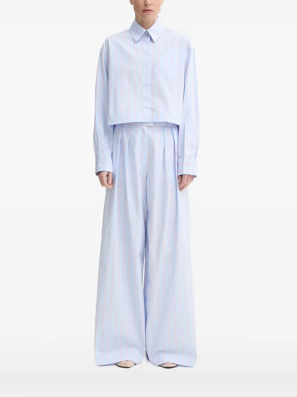 Укороченная рубашка в полоску Won Hundred, синий
Укороченная рубашка в полоску Won Hundred, синий