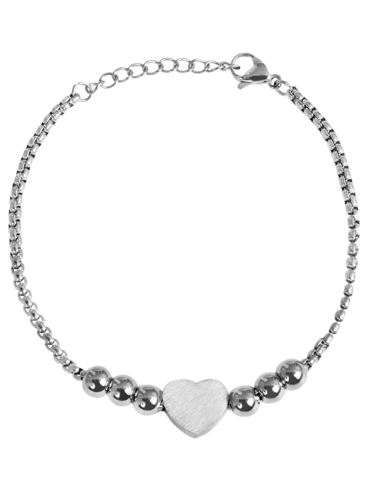 Adeliás Женский браслет в форме сердца из нержавеющей стали, 17 см, серебристый
Adeliás Женский браслет в форме сердца из нержавеющей стали, 17 см, серебристый