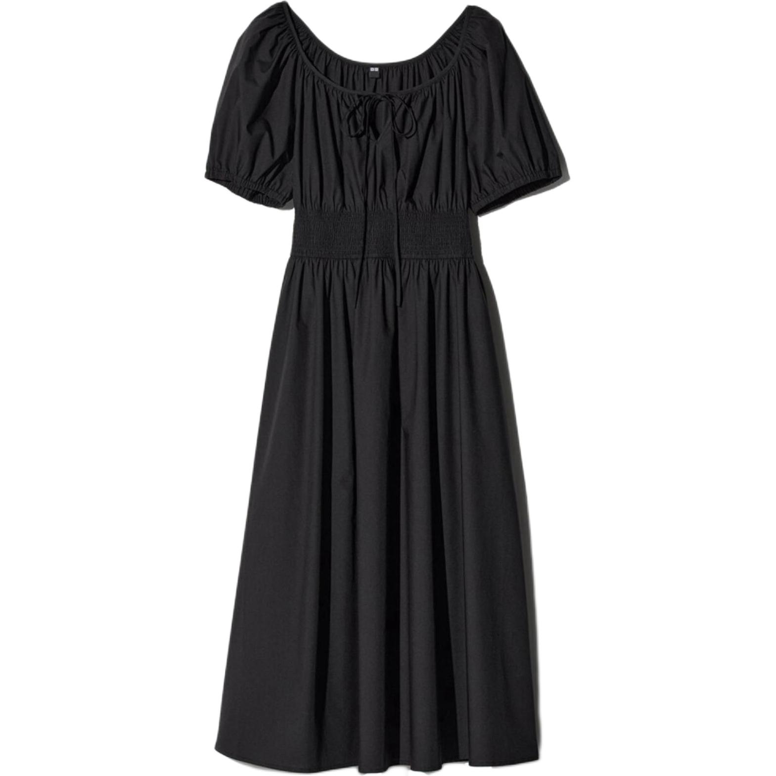 UNIQLO Женское черное платье с коротким рукавом
UNIQLO Женское черное платье с коротким рукавом