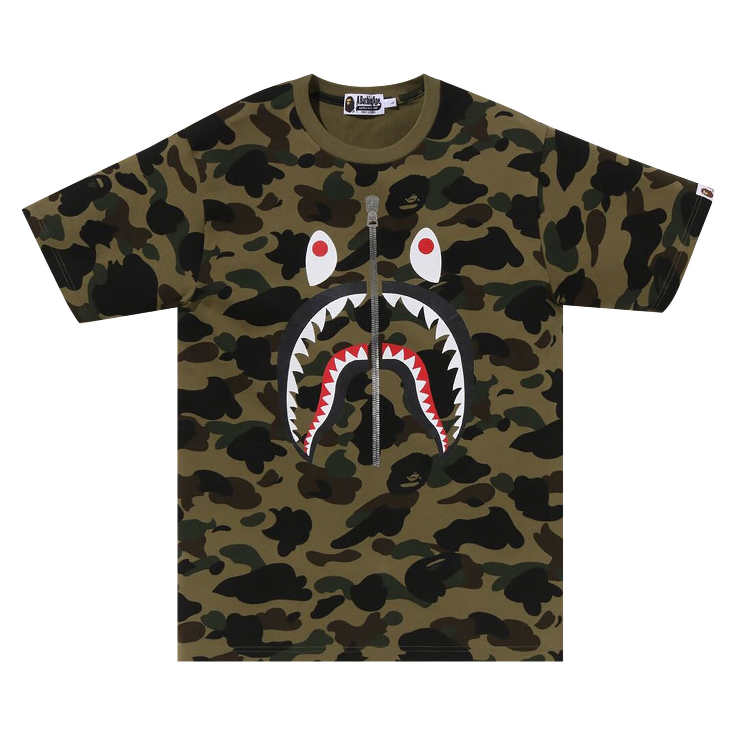 Футболка BAPE 1st Camo Shark, зеленая 
Футболка BAPE 1st Camo Shark, зеленая
