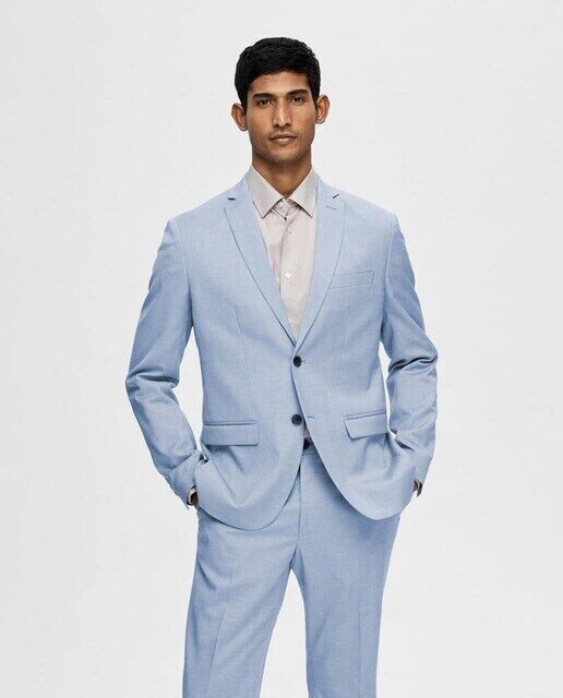 Мужской пиджак узкого кроя Selected, светло-синий
Мужской пиджак узкого кроя Selected, светло-синий