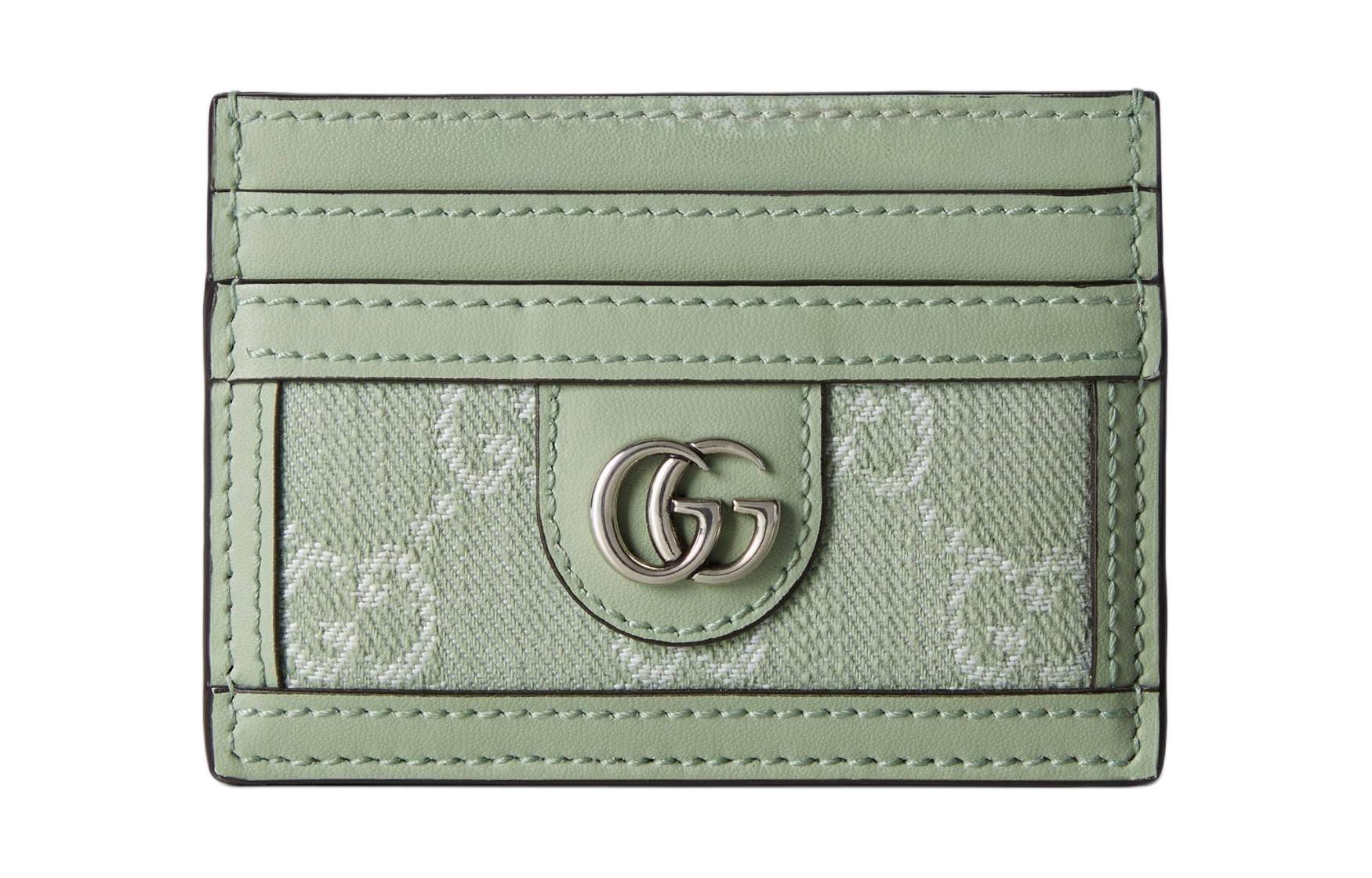 GUCCI Ophidia Denim With Leather Card Holder Women's Light Green
GUCCI Ophidia Denim With Leather Card Holder Women's Light Green