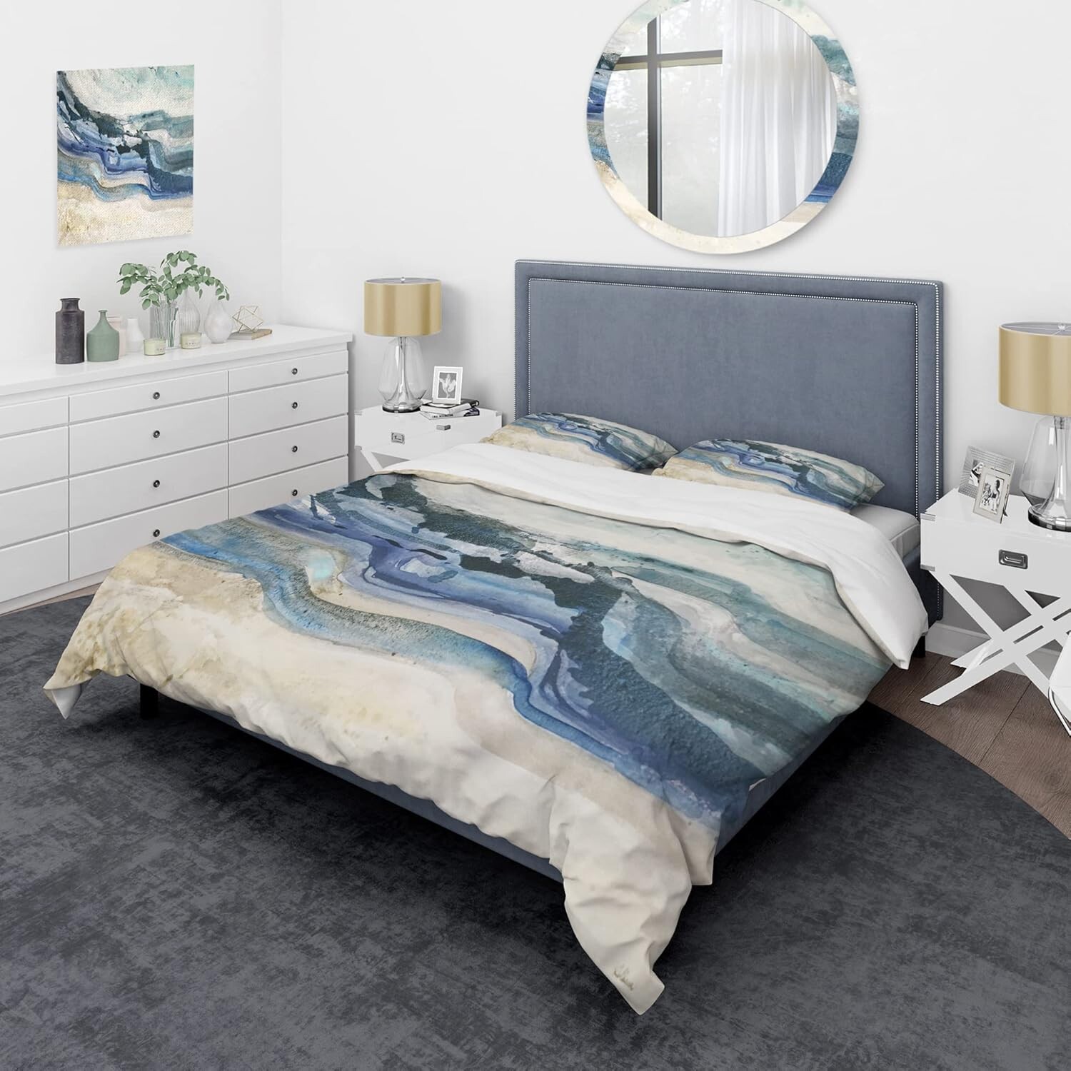 Design Q Coast Blue Sea Waves Watercolor Комплект пододеяльников в морском и прибрежном стиле DesignQ
Design Q Coast Blue Sea Waves Watercolor Комплект пододеяльников в морском и прибрежном стиле DesignQ