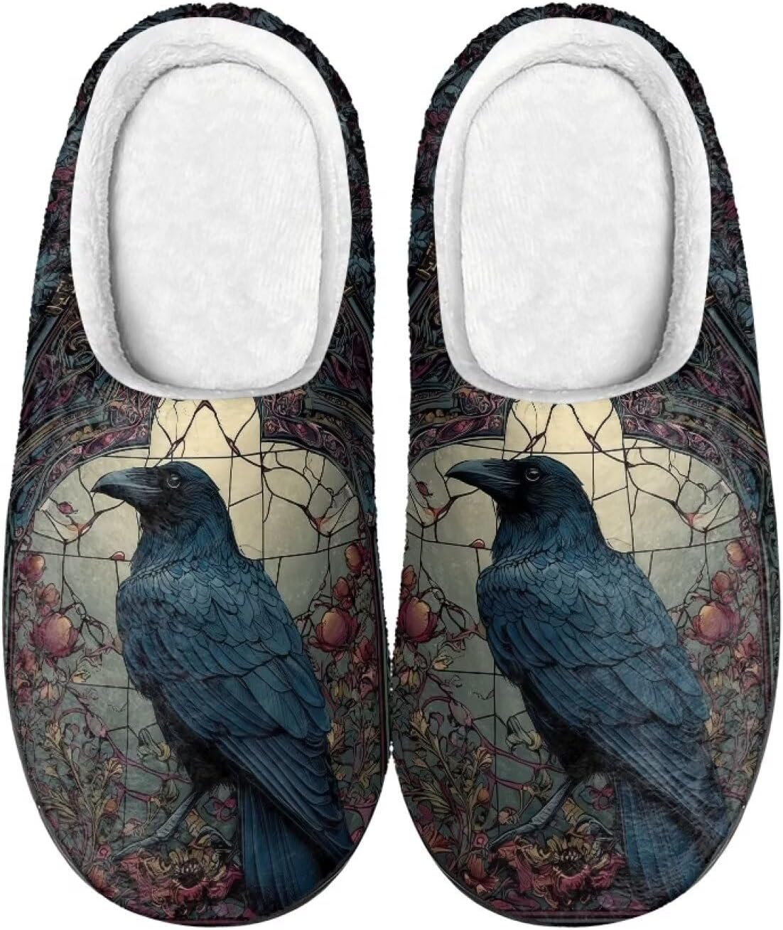 Тапочки Xpyiqun для женщин и мужчин, домашние слипоны, пушистые теплые зимние тапочки, размер 4-12, Gothic Crow
Тапочки Xpyiqun для женщин и мужчин, домашние слипоны, пушистые теплые зимние тапочки, размер 4-12, Gothic Crow