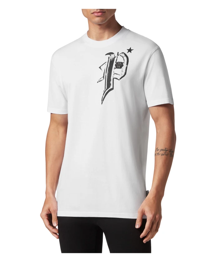 Футболка с круглым вырезом, черепом и костями Philipp Plein, белый
Футболка с круглым вырезом, черепом и костями Philipp Plein, белый