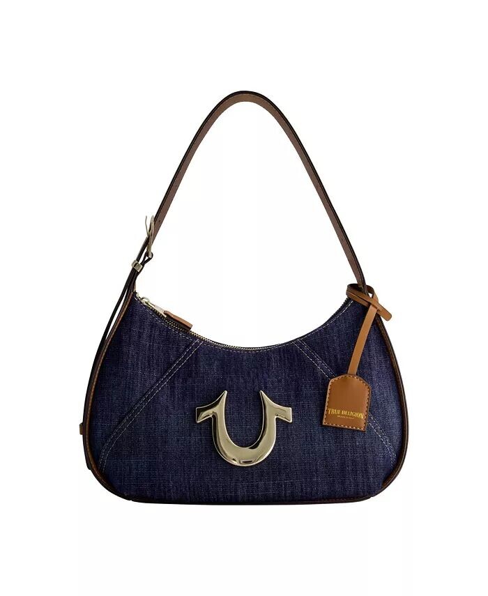 Сумка-хобо из денима с металлической подковой True Religion, синий
Сумка-хобо из денима с металлической подковой True Religion, синий