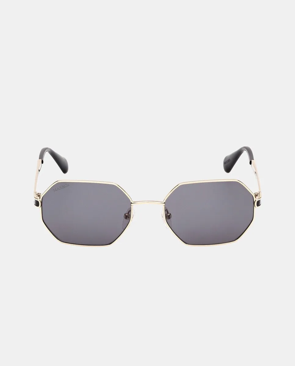 Геометрические женские солнцезащитные очки из золотистого металла Max&Co, золотой
Геометрические женские солнцезащитные очки из золотистого металла Max&Co, золотой