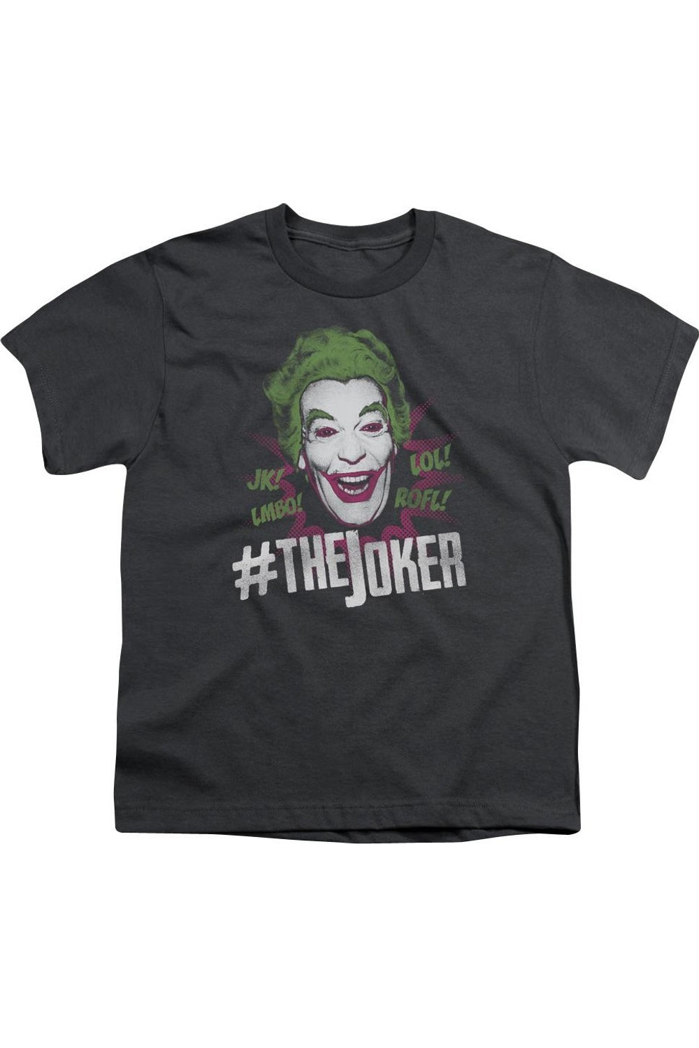Футболка с коротким рукавом для детей Batman Classic TV #Joker Gildan, Charcoal 
Футболка с коротким рукавом для детей Batman Classic TV #Joker Gildan, Charcoal