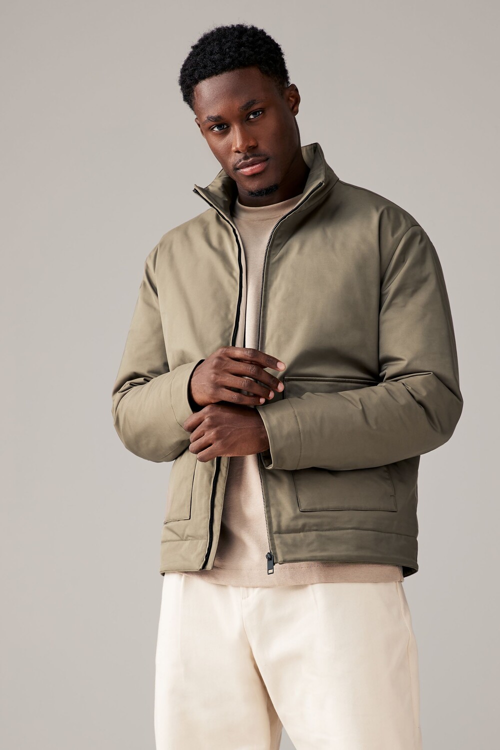 Водонепроницаемое утепленное пальто с воротником трубой Next, серый
Водонепроницаемое утепленное пальто с воротником трубой Next, серый