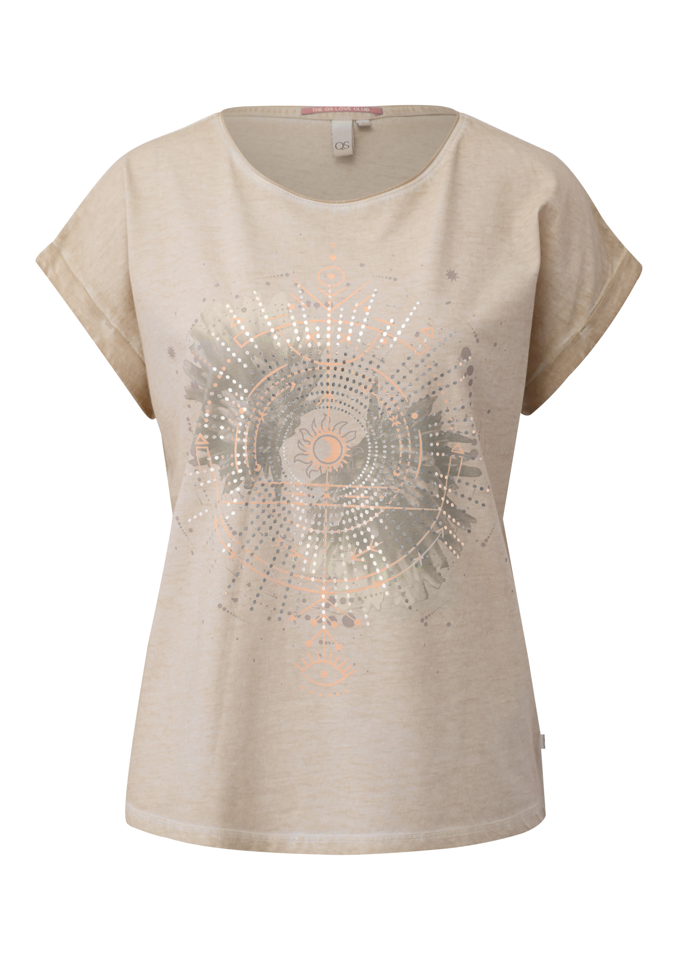 QS Футболка в бежевом, камеловом цвете
QS Футболка в бежевом, камеловом цвете