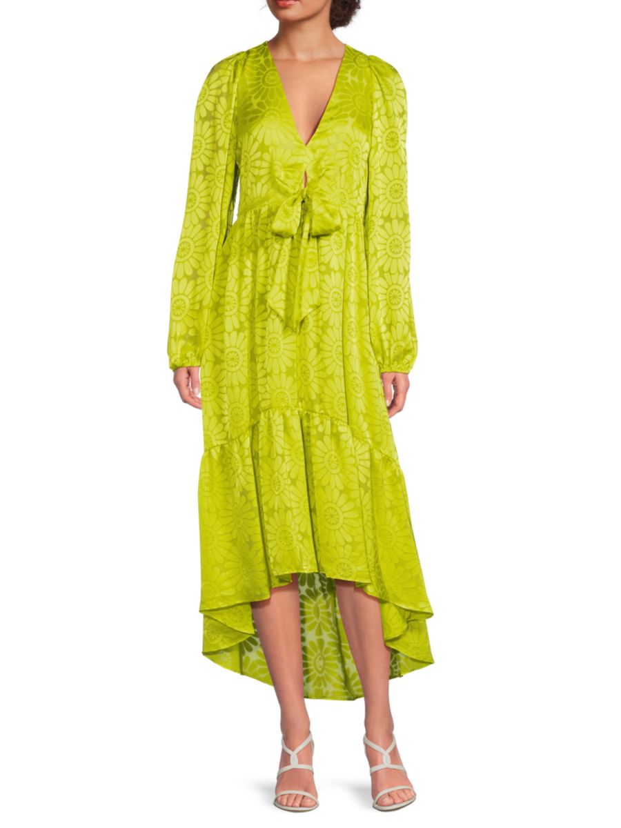 Платье миди из цветочного жаккарда с завязкой на шее Ramy Brook, цвет Lime Daisy
Платье миди из цветочного жаккарда с завязкой на шее Ramy Brook, цвет Lime Daisy