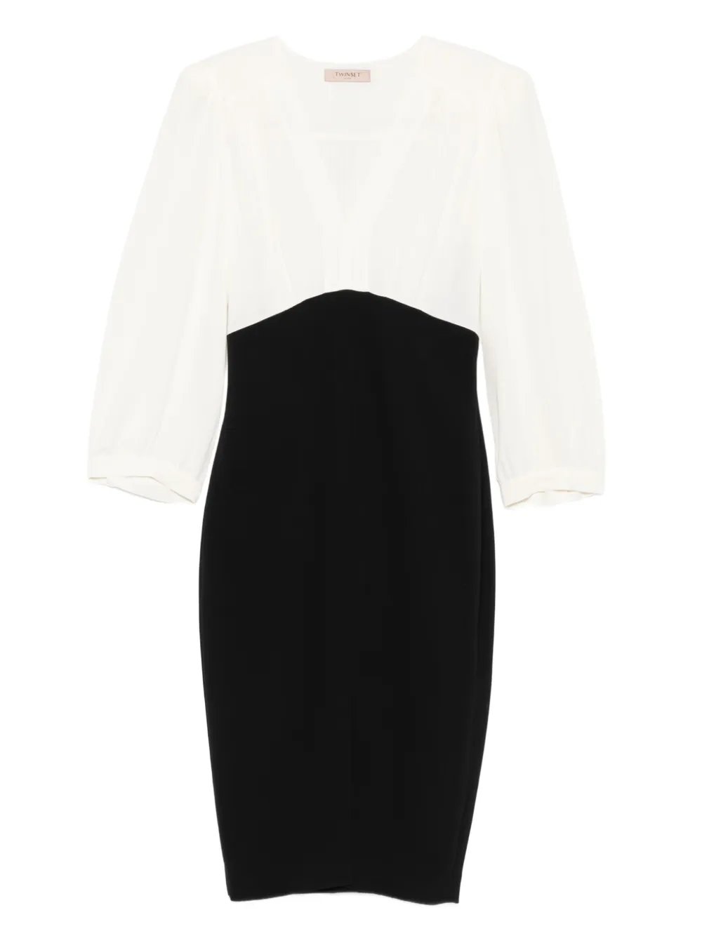 Платье миди с V-образным вырезом TWINSET, черный
Платье миди с V-образным вырезом TWINSET, черный