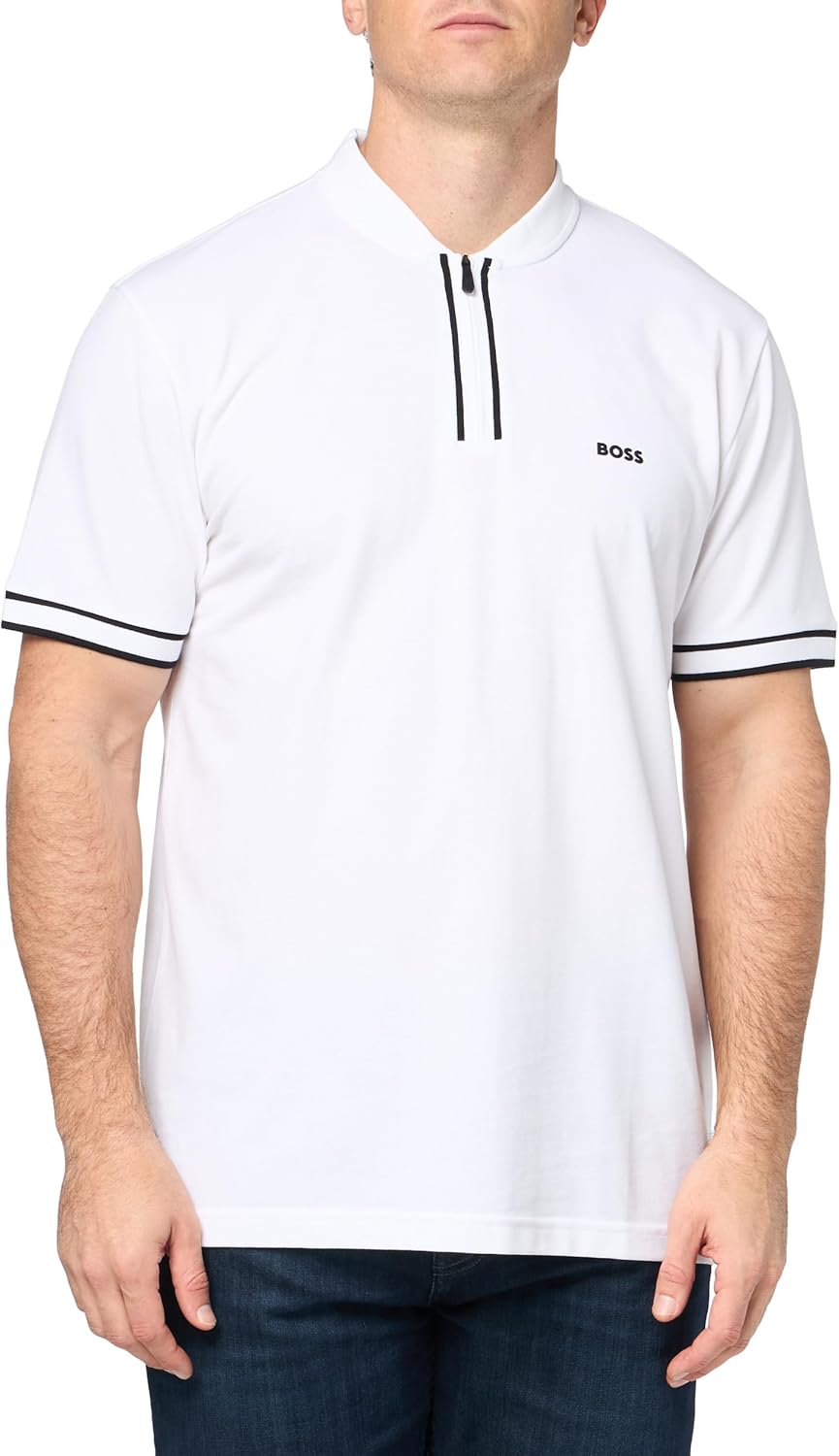 BOSS Мужская поло с молнией Pariq, White Oak, Белый, BOSS Мужская поло с молнией Pariq, White Oak
BOSS Мужская поло с молнией Pariq, White Oak, Белый, BOSS Мужская поло с молнией Pariq, White Oak