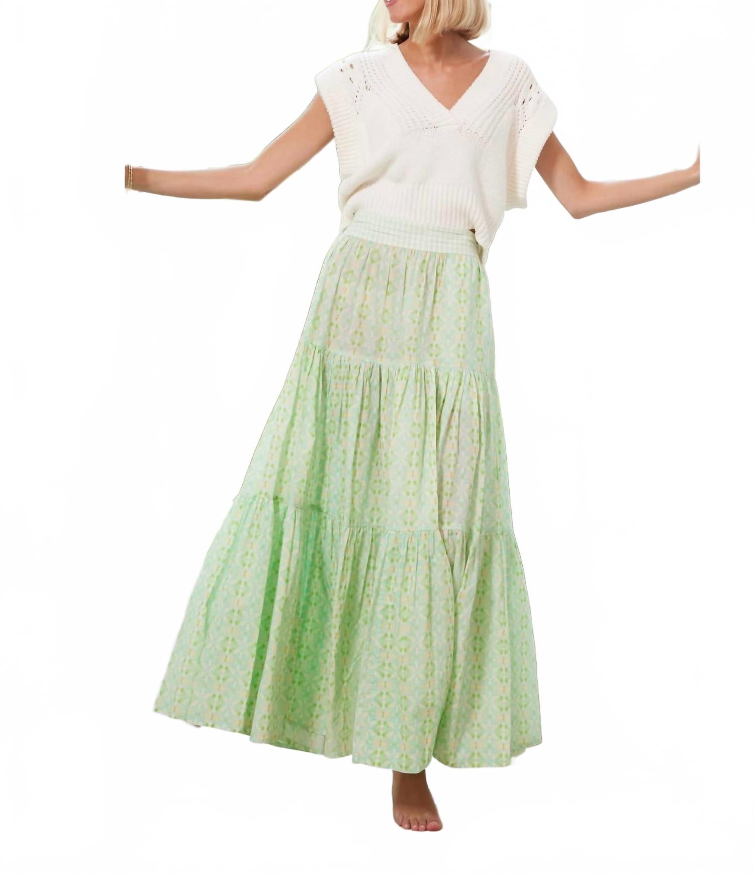 BROOKS AVENUE Трехъярусная макси-юбка в стиле «Слоновий водопад»
BROOKS AVENUE Трехъярусная макси-юбка в стиле «Слоновий водопад»