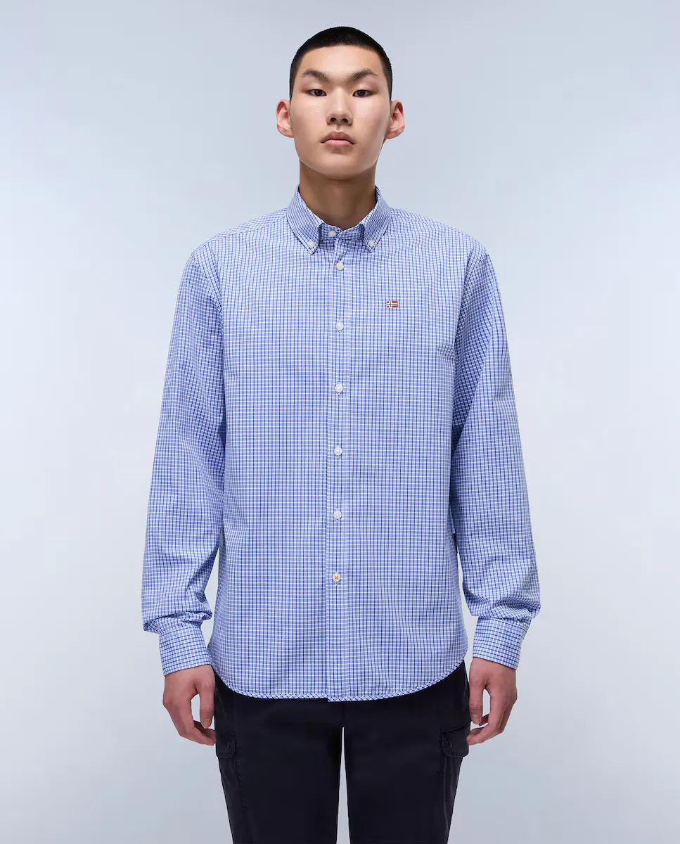 Мужская рубашка Terra LS из поплина в синюю клетку, классического кроя Napapijri, синий
Мужская рубашка Terra LS из поплина в синюю клетку, классического кроя Napapijri, синий