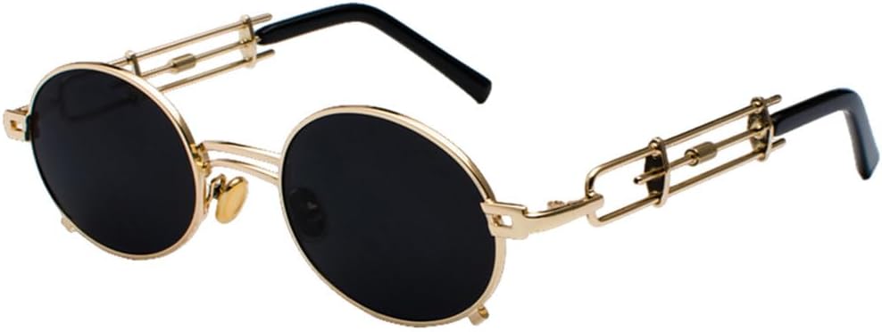 Ретро-стимпанк солнцезащитные очки для мужчин, круглые, винтажные, в металлической оправе, золотистые, черные, овальные, солнцезащитные очки для женщин, красные TYUVIVO, One Size
Ретро-стимпанк солнцезащитные очки для мужчин, круглые, винтажные, в металлической оправе, золотистые, черные, овальные, солнцезащитные очки для женщин, красные TYUVIVO, One Size