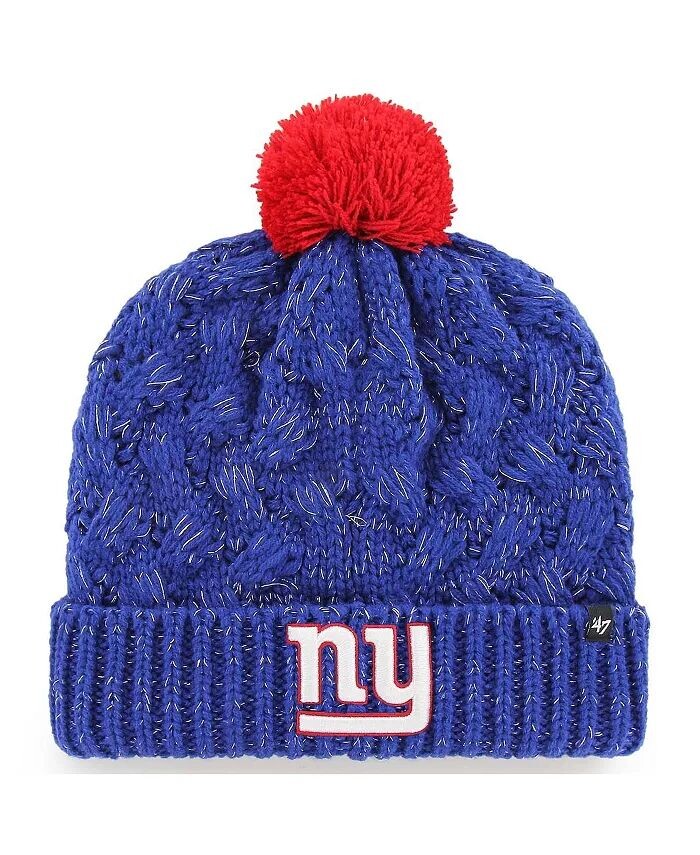 Женская вязаная шапка с манжетами и помпоном с логотипом Royal New York Giants Fiona '47 Brand, синий
Женская вязаная шапка с манжетами и помпоном с логотипом Royal New York Giants Fiona '47 Brand, синий