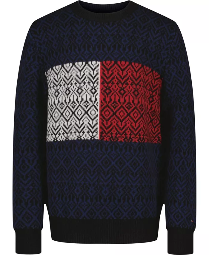 Мальчиковый свитер с воротником-гольф и жаккардовым флагом Tommy Hilfiger, синий
Мальчиковый свитер с воротником-гольф и жаккардовым флагом Tommy Hilfiger, синий