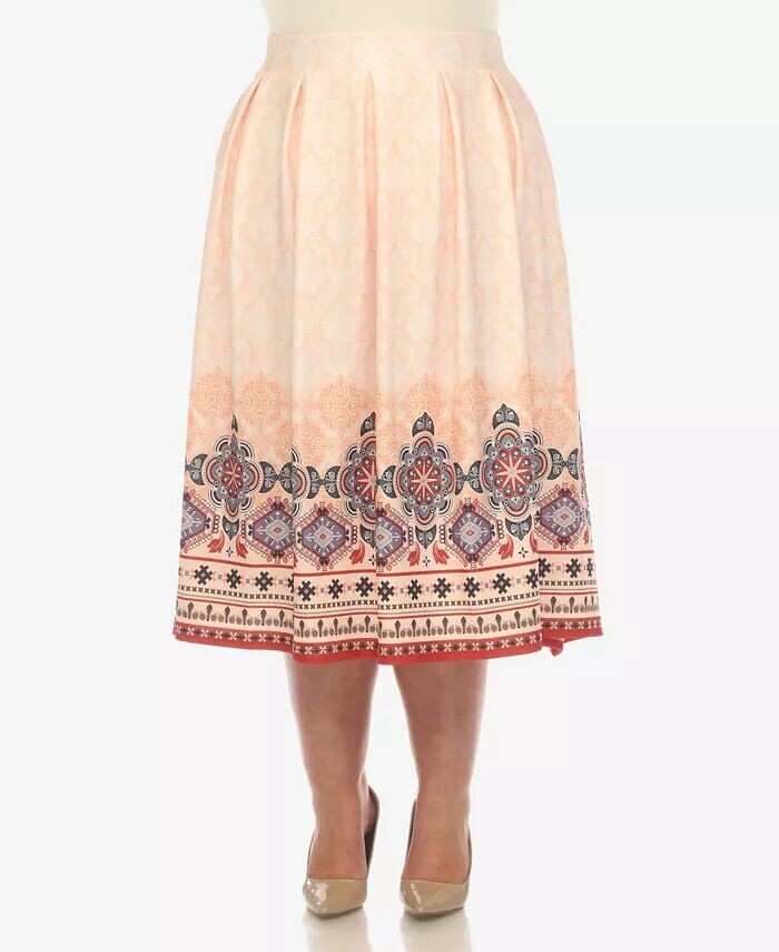 Юбка-плиссе размера плюс с принтом по краю White Mark, оранжевый
Юбка-плиссе размера плюс с принтом по краю White Mark, оранжевый