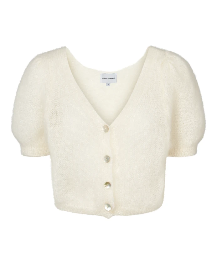 Белый кардиган с V-образным вырезом Americandreams, белый
Белый кардиган с V-образным вырезом Americandreams, белый
