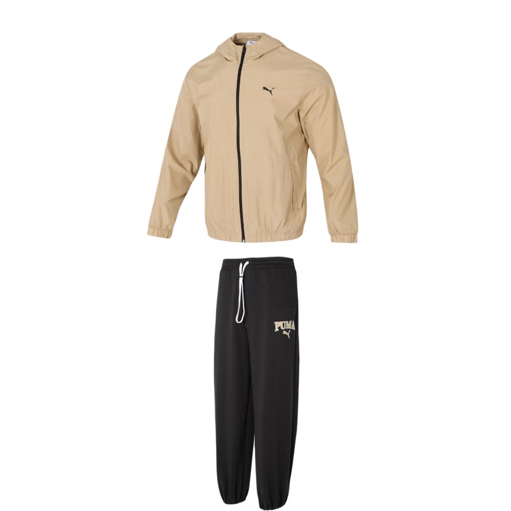 Puma Мужской повседневный спортивный комплект: рубашка цвета хаки + брюки черного цвета, с капюшоном, средней жесткости
Puma Мужской повседневный спортивный комплект: рубашка цвета хаки + брюки черного цвета, с капюшоном, средней жесткости